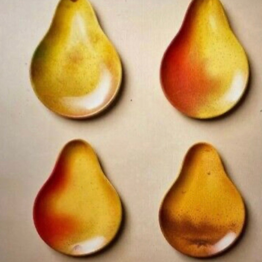 John Derian x Target 4pk Melamine Pear Shaped Dessert Plates 9"x7" (Set of 4)